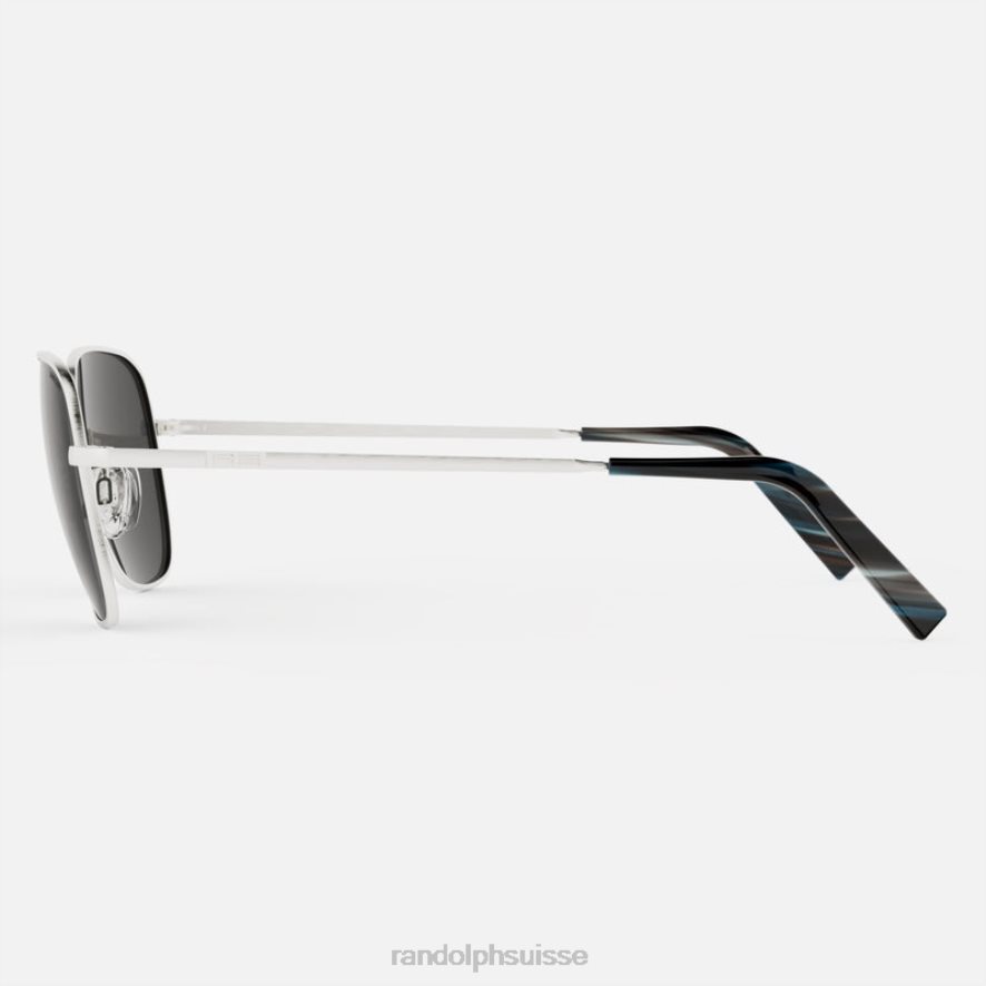 Randolph cecil argent satiné & gris américain lentille polarisée en nylon PDX28681