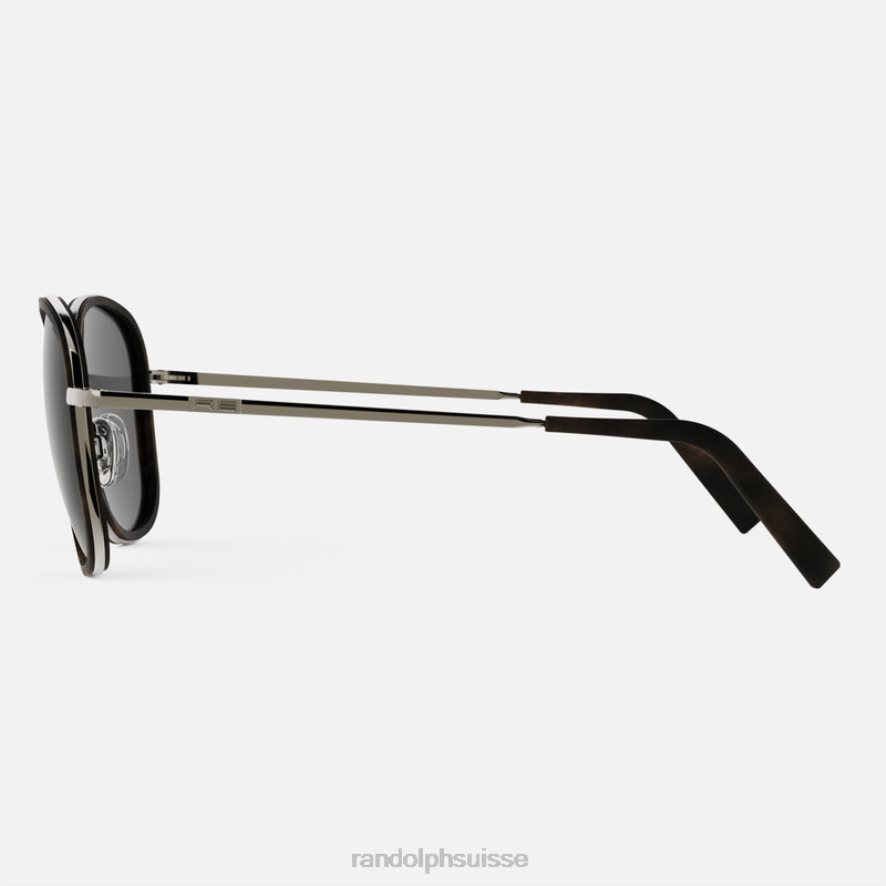 Randolph fusion d\'élinor incrustation de tortue gunmetal et caramel foncé et gris américain lentille polarisée en nylon PDX28672