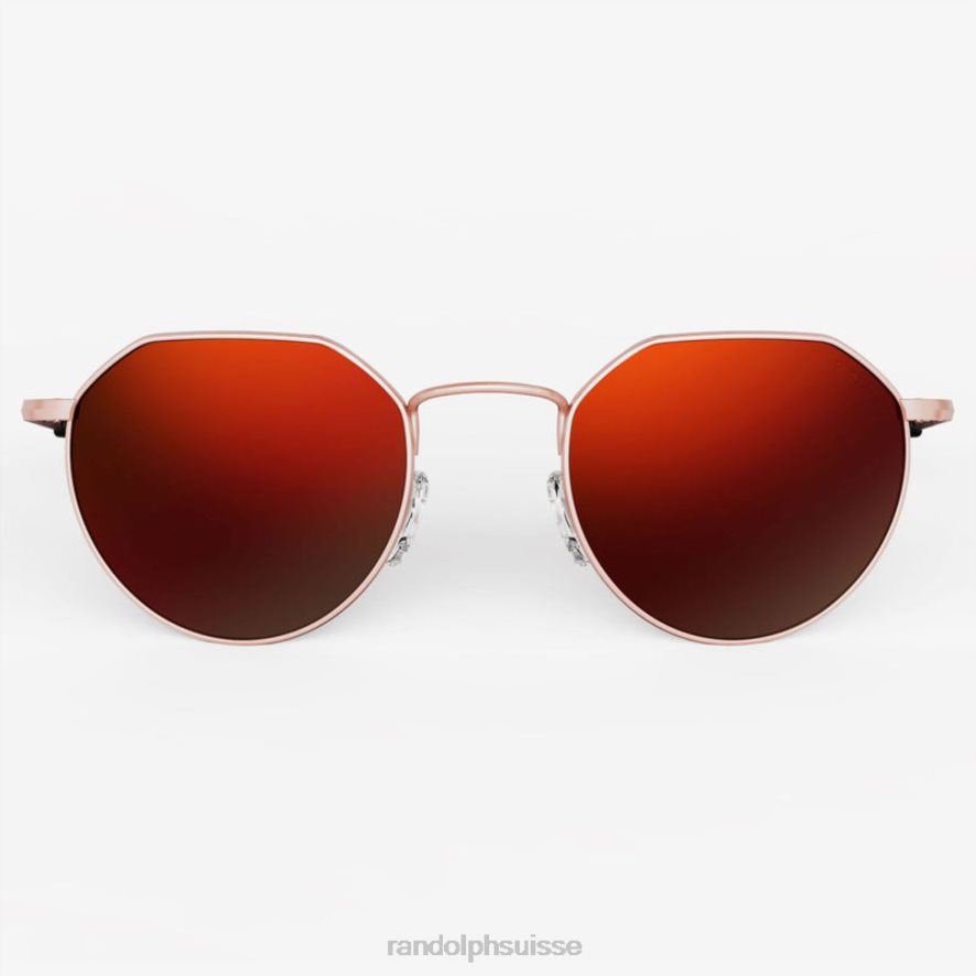 Randolph hamilton Or blush 22 carats et coucher de soleil d'automne verre polarisé miroir en nylon PDX28658