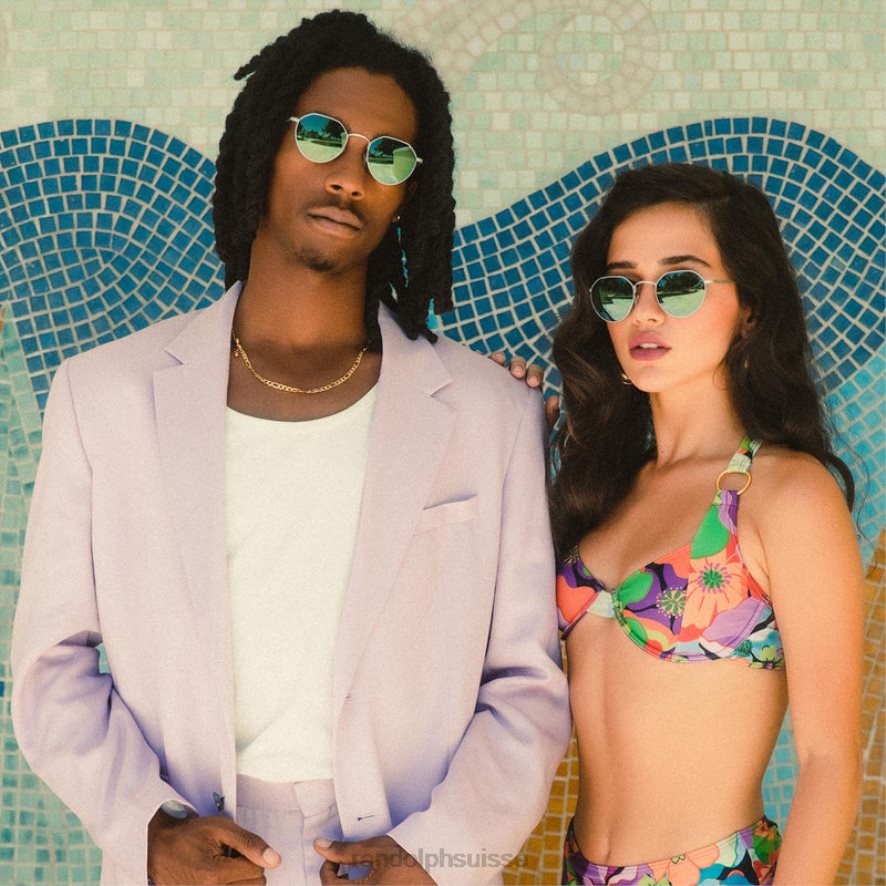 Randolph hamilton chrome mat & acadien verre polarisé miroir en nylon PDX28680