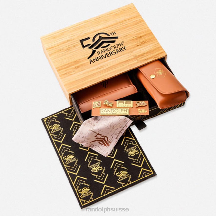 Randolph aviateur 1 or 23 carats et gris américain lentille en verre polarisée PDX2861