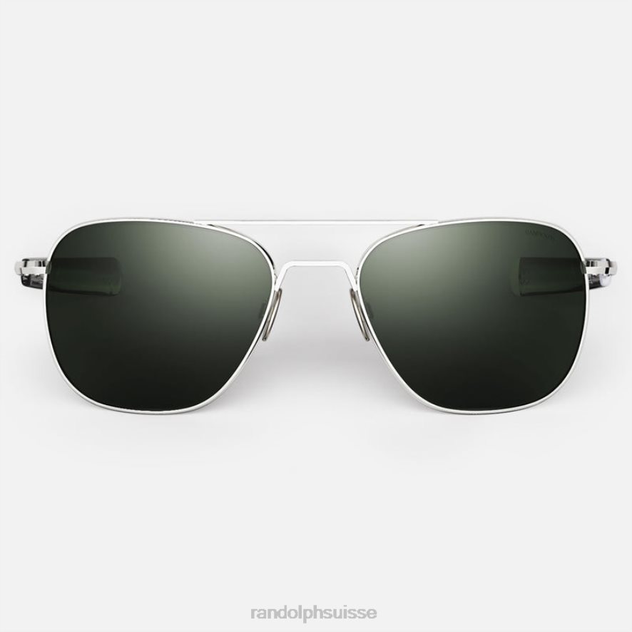Randolph aviateur 1 or blanc 23 carats et agx lentille en verre polarisée PDX2865