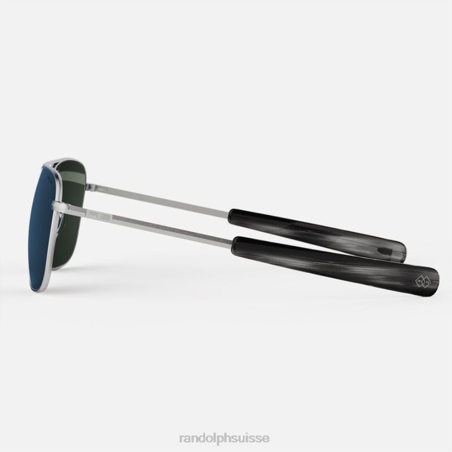 Randolph aviateur 2 chrome mat & cobalt lentille en verre polarisée PDX28622