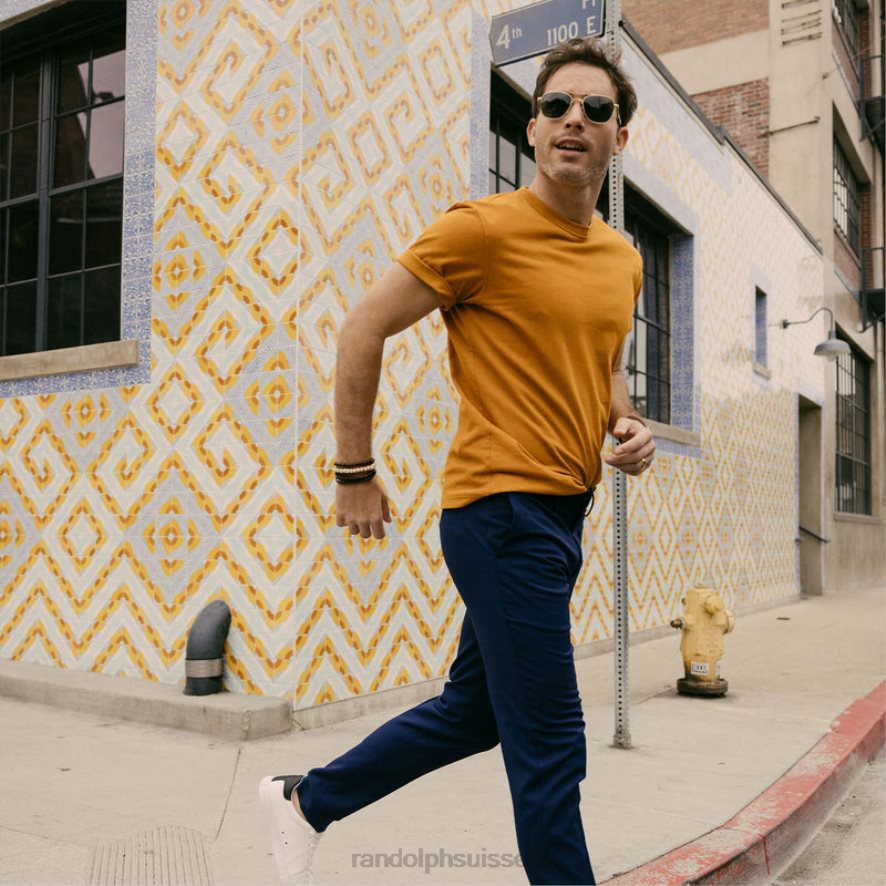 Randolph aviateur 3 or 23 carats et bleu atlantique verre polarisé miroir en nylon PDX28625