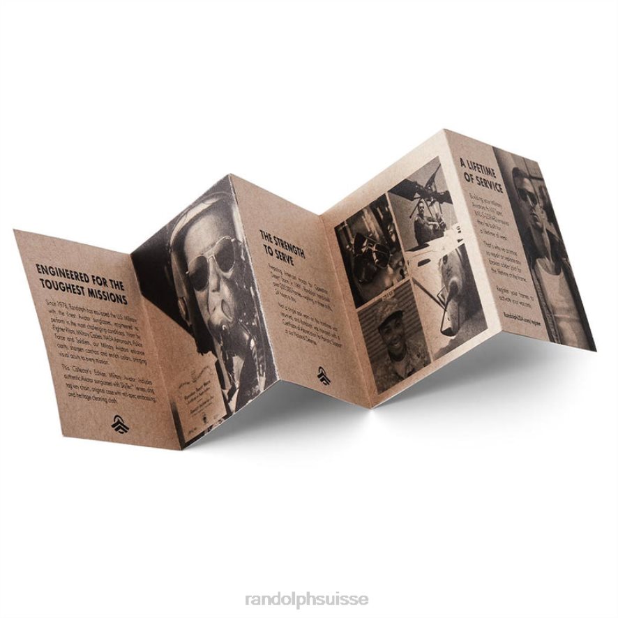 Randolph aviateur 4 chrome mat lentille grise américaine polarisée PDX28684