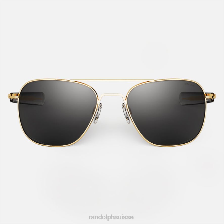 Randolph aviateur 4 or 23 carats lentille grise américaine polarisée PDX28668