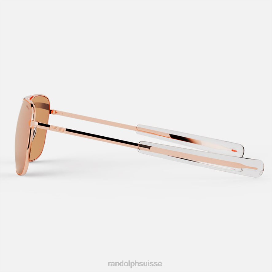 Randolph aviateur 6 Or rose 22 carats et or rose verre polarisé miroir en nylon PDX286103