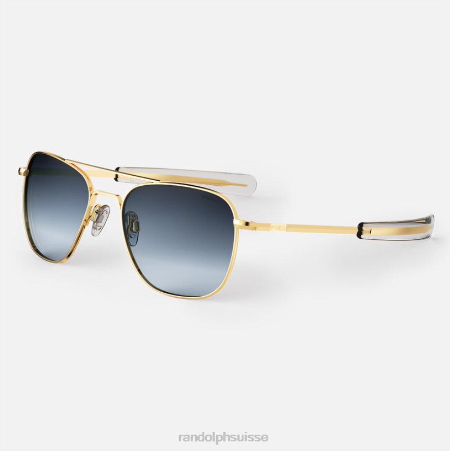Randolph aviateur 6 or 23 carats & ardoise lentille en nylon dégradé non polarisée PDX286101