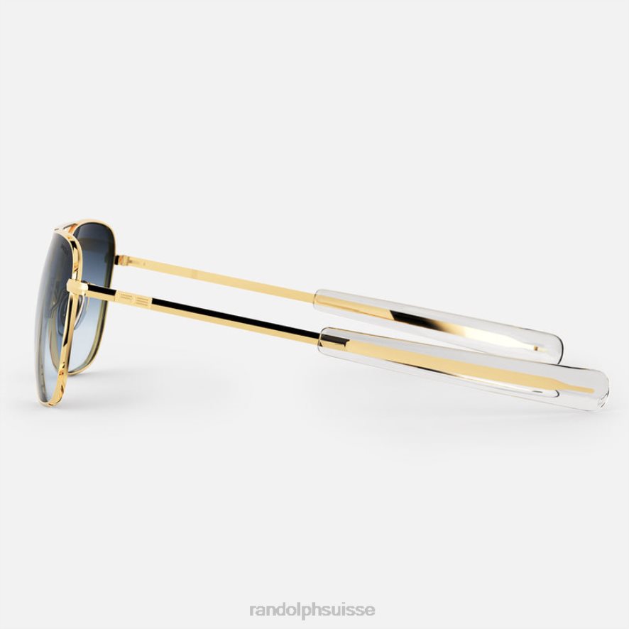 Randolph aviateur 6 or 23 carats & ardoise lentille en nylon dégradé non polarisée PDX286101