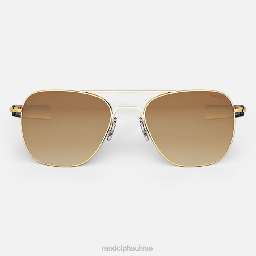 Randolph aviateur 6 or 23 carats et sable du cap lentille en nylon dégradé non polarisée PDX286102
