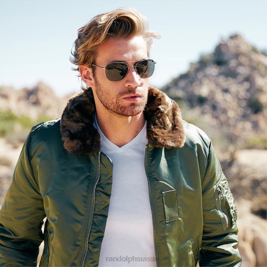 Randolph aviateur 7 bronze à canon et agx lentille en verre polarisée PDX286115