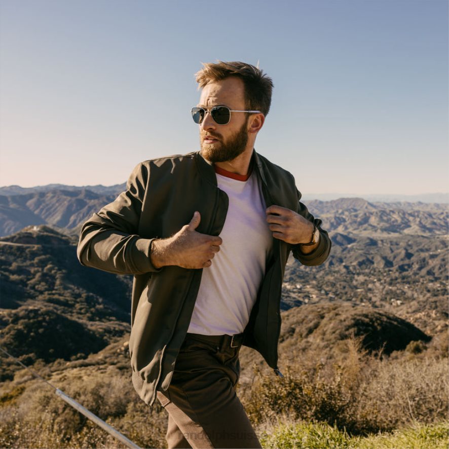 Randolph aviateur 7 bronze à canon et gris américain lentille en verre polarisée PDX286114