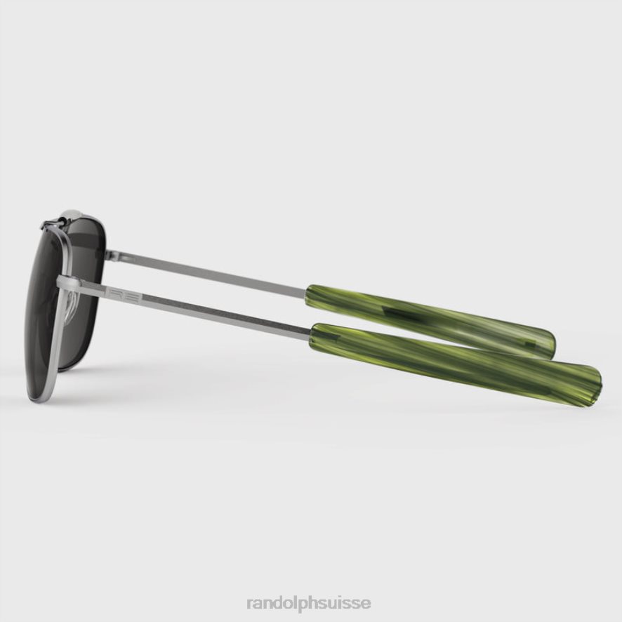 Randolph aviateur ii chrome mat et gris américain lentille en verre non polarisée PDX286120