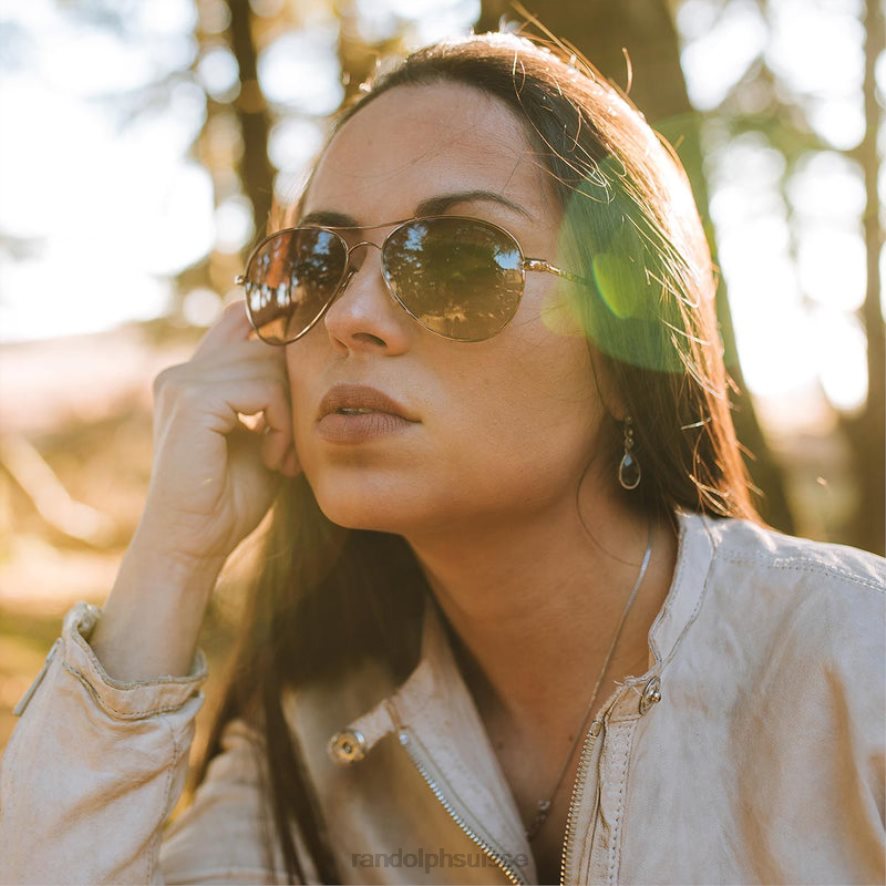 Randolph Amélia Or chocolat 22 carats et sable du cap lentille en nylon dégradé non polarisée PDX286132