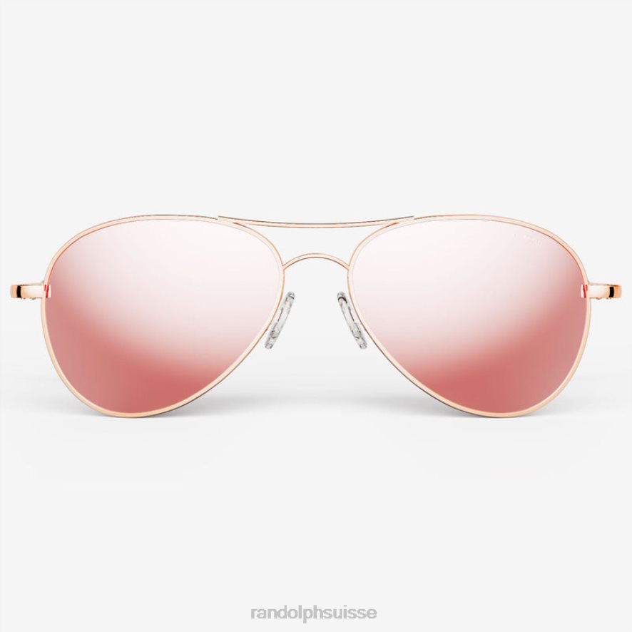 Randolph Amélia Or rose 22 carats et or rose verre polarisé miroir en nylon PDX286133