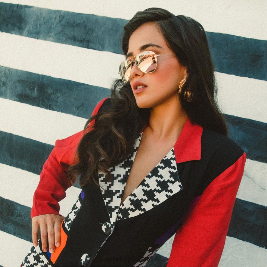 Randolph Amélia Or rose 22 carats et or rose verre polarisé miroir en nylon PDX286133