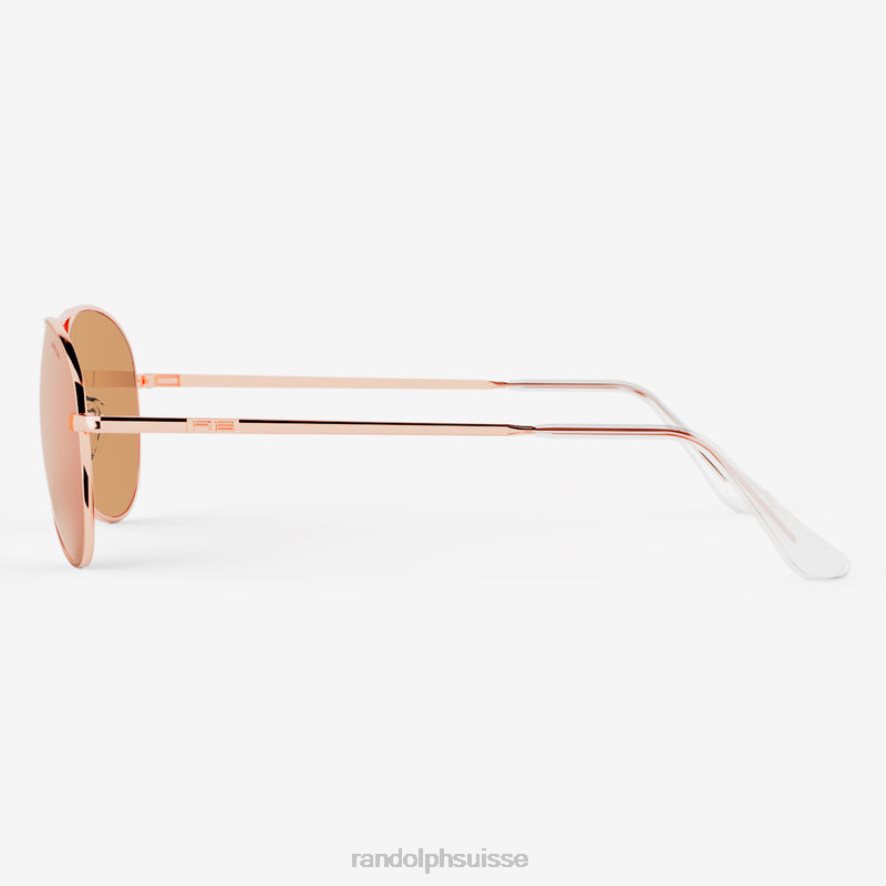 Randolph Amélia Or rose 22 carats et or rose verre polarisé miroir en nylon PDX286133