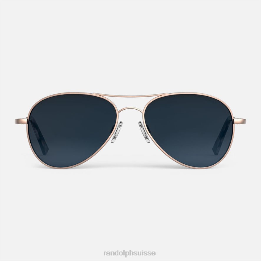 Randolph Amélia Or rose satiné 22 carats et ardoise lentille polarisée en nylon dégradé PDX28664