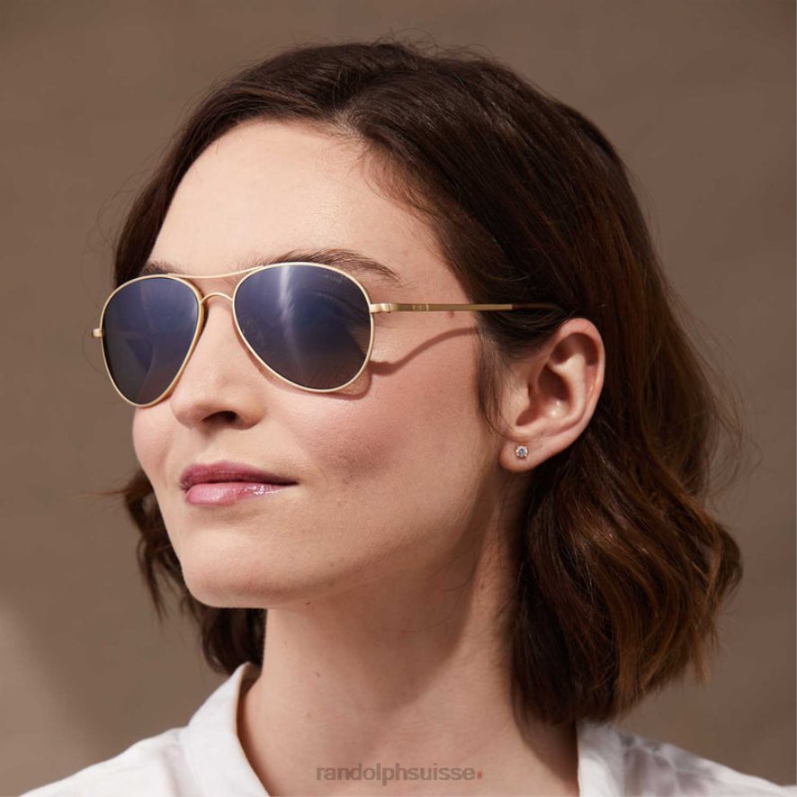 Randolph Amélia or 23 carats et gris américain lentille polarisée en nylon PDX28676