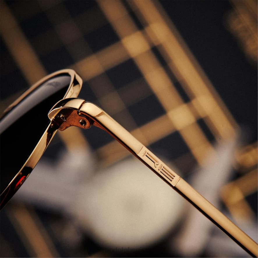 Randolph concorde 1 or 23 carats et gris américain lentille en verre polarisée PDX2862