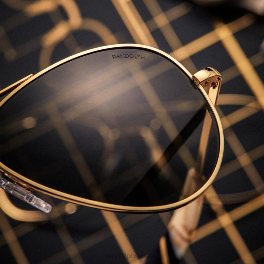 Randolph concorde 1 or 23 carats et gris américain lentille en verre polarisée PDX2862