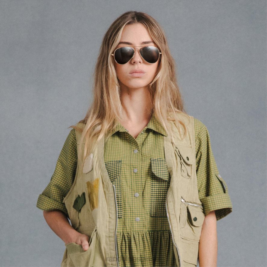 Randolph concorde 1 or 23 carats et gris américain lentille en verre polarisée PDX2862