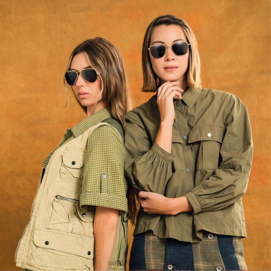 Randolph concorde 1 or 23 carats et gris américain lentille en verre polarisée PDX2862