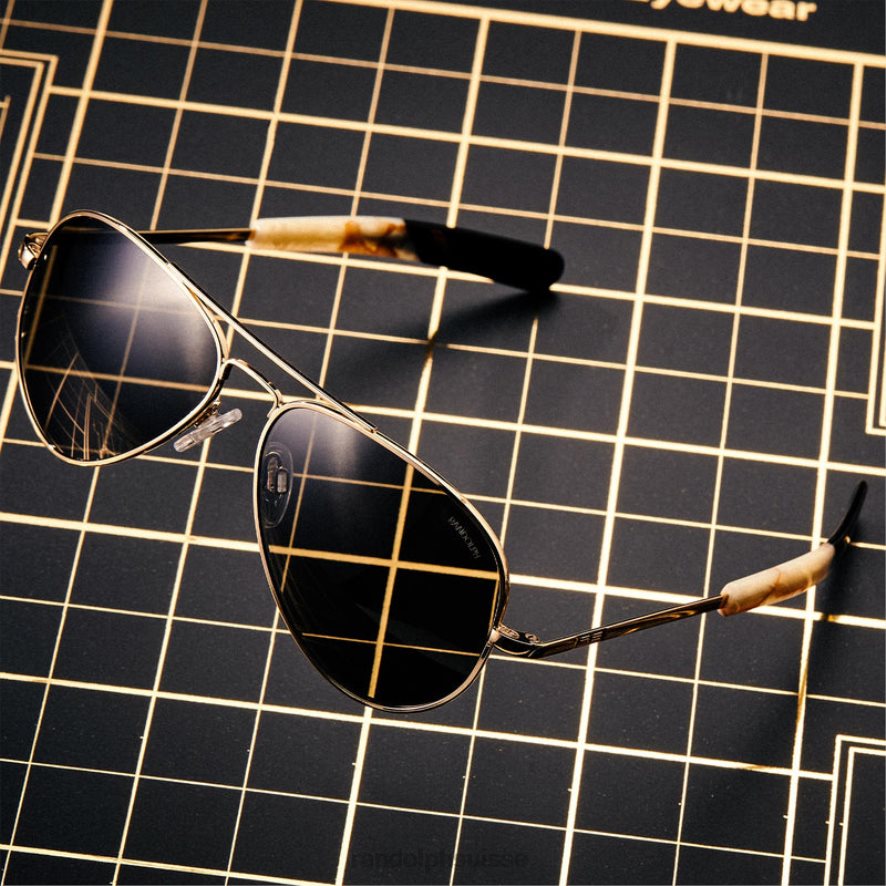 Randolph concorde 1 or 23 carats et gris américain lentille en verre polarisée PDX2862