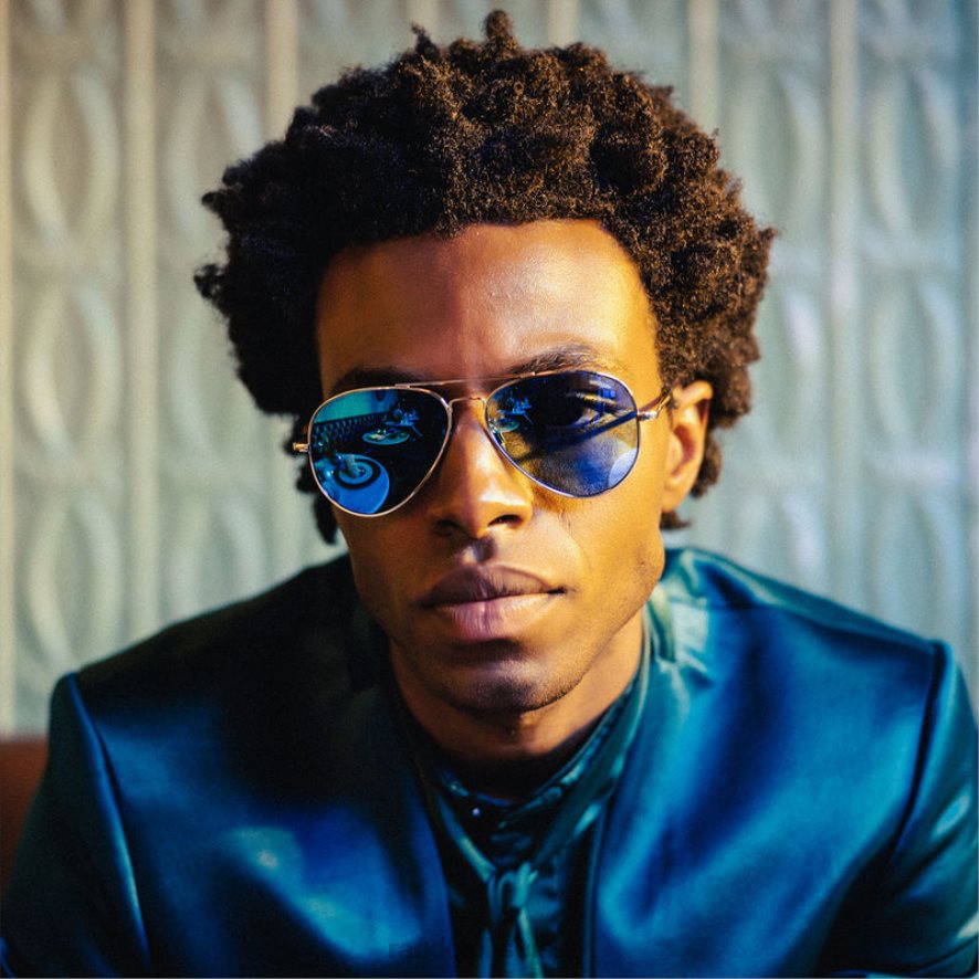 Randolph concorde 1 or blanc 23 carats et cobalt lentille en verre polarisée PDX2866