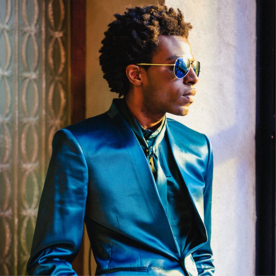 Randolph concorde 1 or blanc 23 carats et cobalt lentille en verre polarisée PDX2866