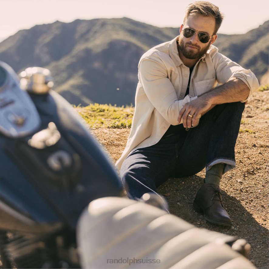 Randolph concorde 2 chrome mat et gris américain lentille en verre polarisée PDX28646