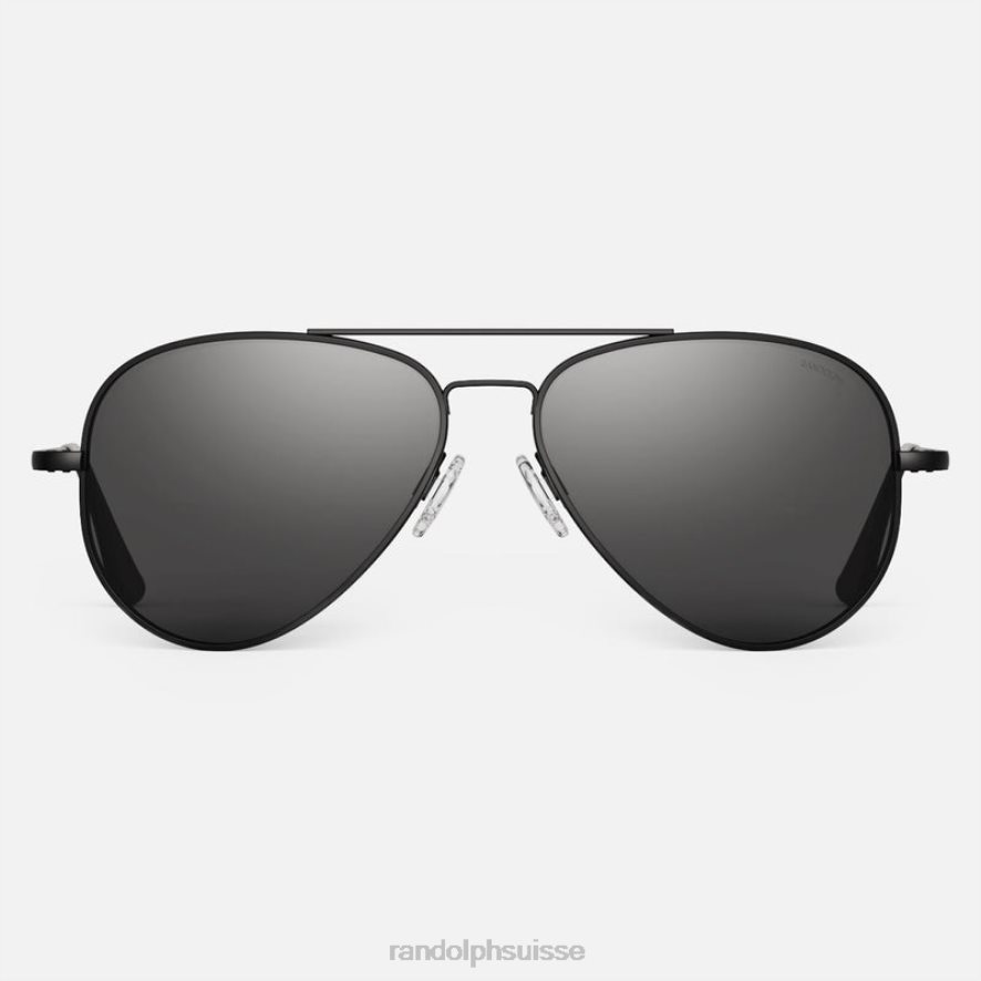 Randolph concorde 2 noir mat et gris américain lentille en verre polarisée PDX28647