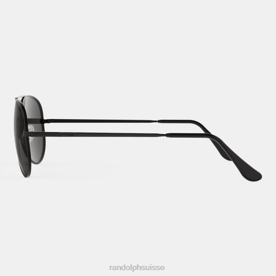 Randolph concorde 2 noir mat et gris américain lentille en verre polarisée PDX28647