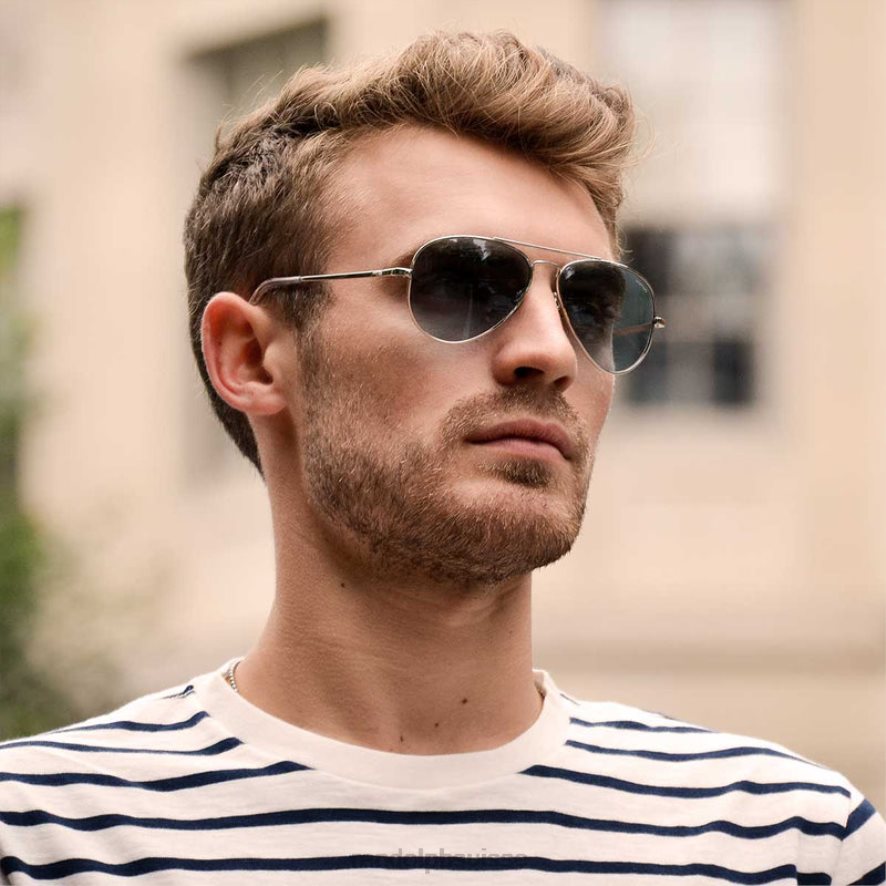 Randolph concorde 3 or blanc 23 carats et hydro bleu lentille en verre non polarisée PDX28652