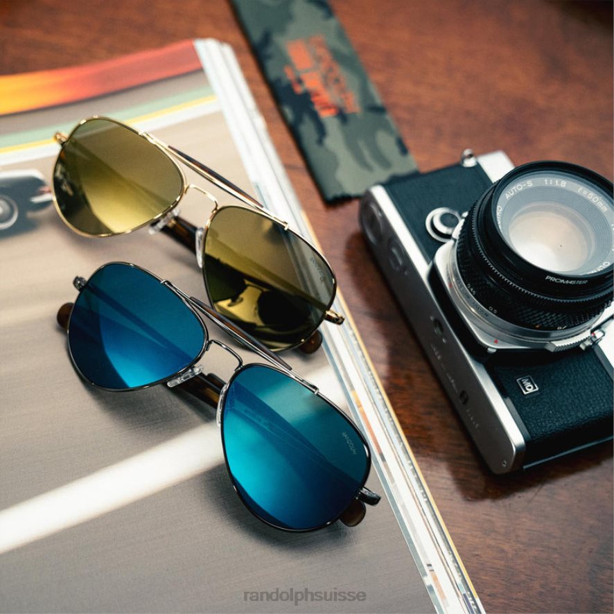 Randolph sportif bronze et cobalt lentille en verre polarisée PDX28616