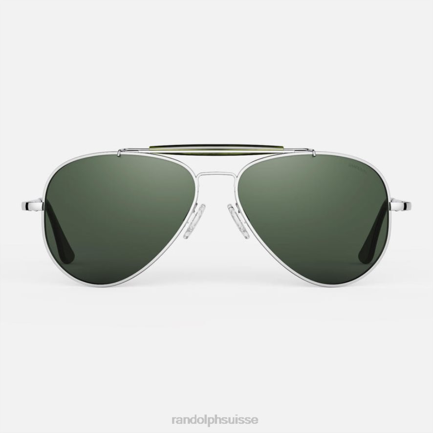 Randolph sportif chrome brillant et agx lentille en verre polarisée PDX28653