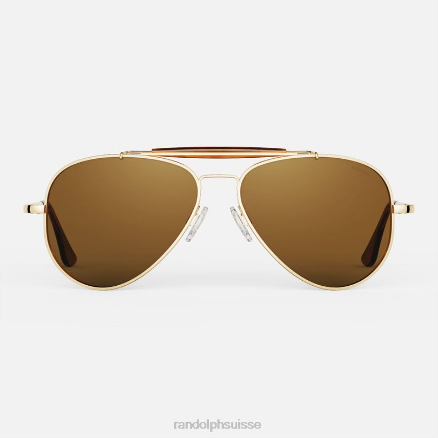 Randolph sportif or 23 carats et bronzage américain lentille en verre polarisée PDX28628