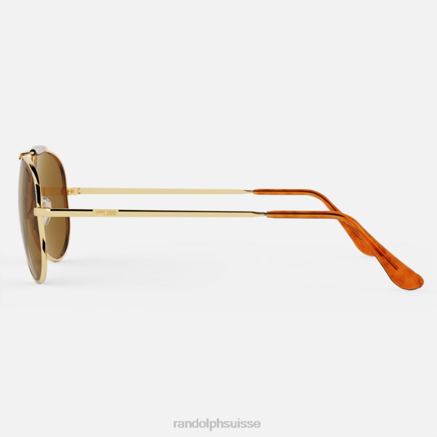 Randolph sportif or 23 carats et bronzage américain lentille en verre polarisée PDX28628
