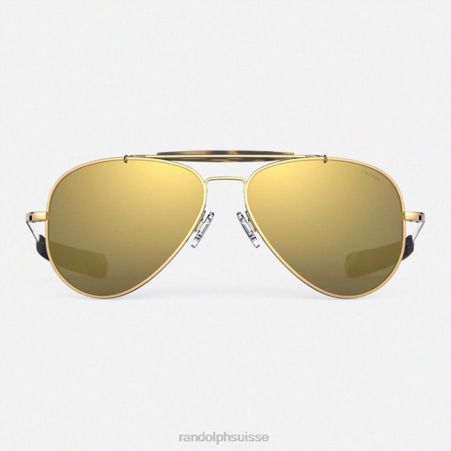 Randolph sportif or 23 carats et flash d'or lentille en verre polarisée PDX28610