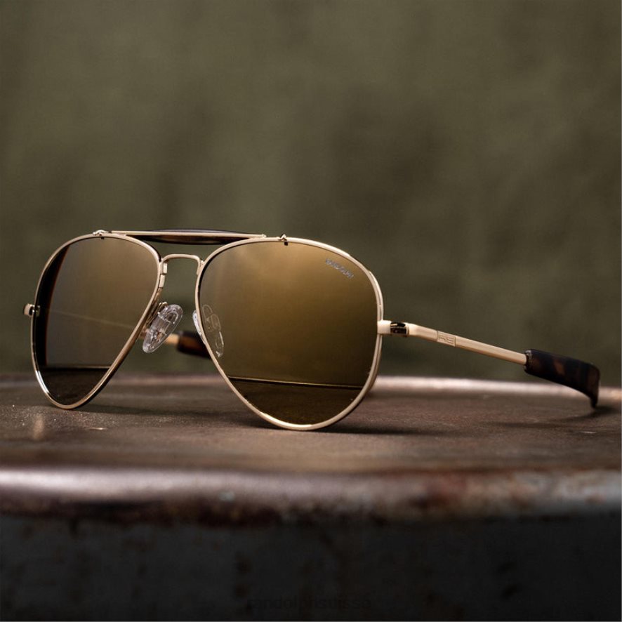 Randolph sportif or 23 carats et flash d\'or lentille en verre polarisée PDX28610