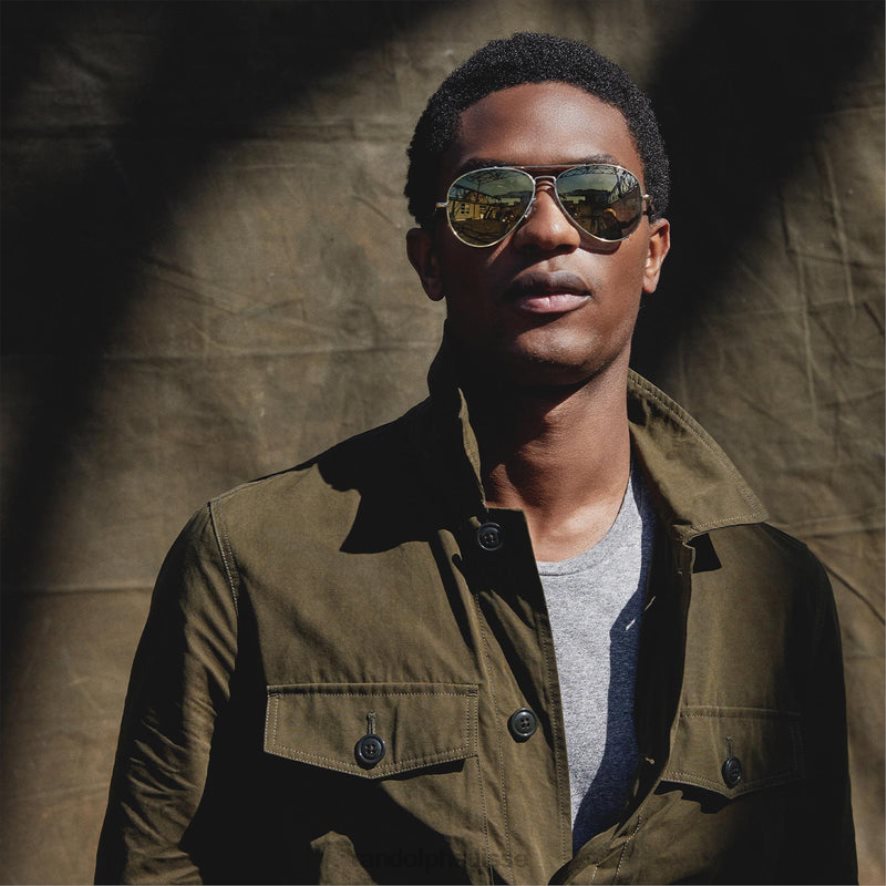 Randolph sportif or 23 carats et flash d\'or lentille en verre polarisée PDX28610