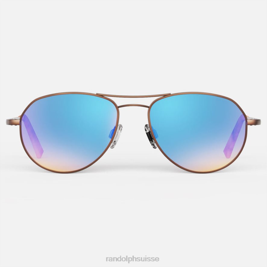 Randolph thaden Or chocolat satiné 22 carats et aurores boréales lentille polarisée en nylon dégradé PDX286125