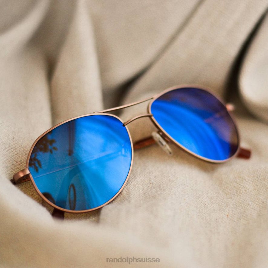 Randolph thaden Or chocolat satiné 22 carats et aurores boréales lentille polarisée en nylon dégradé PDX286125