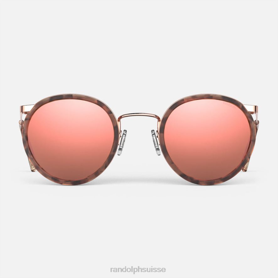 Randolph fusion p3 Or rose 22 carats et incrustation de tortue rose et or rose lentille polarisée en nylon PDX28620