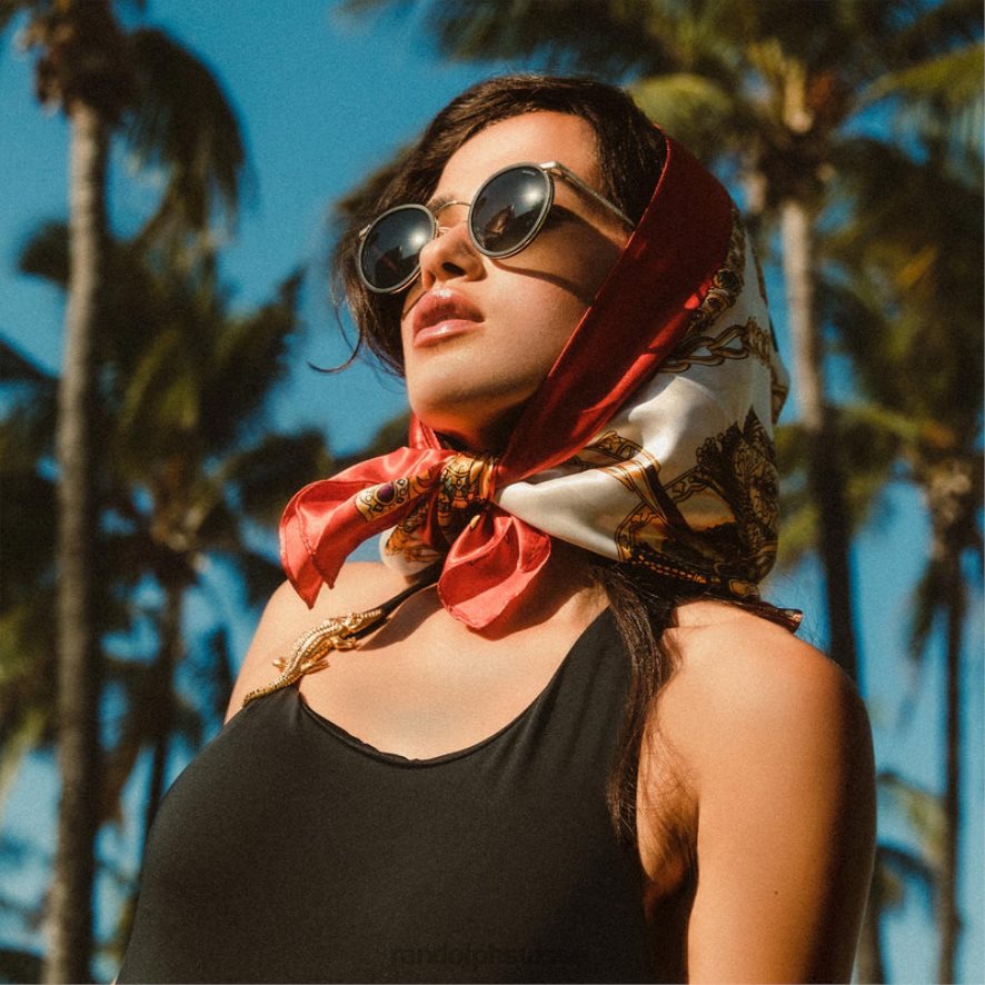 Randolph fusion p3 or 23 carats et incrustation d\'onyx mat et feuillage persistant lentille en nylon dégradé non polarisée PDX28689