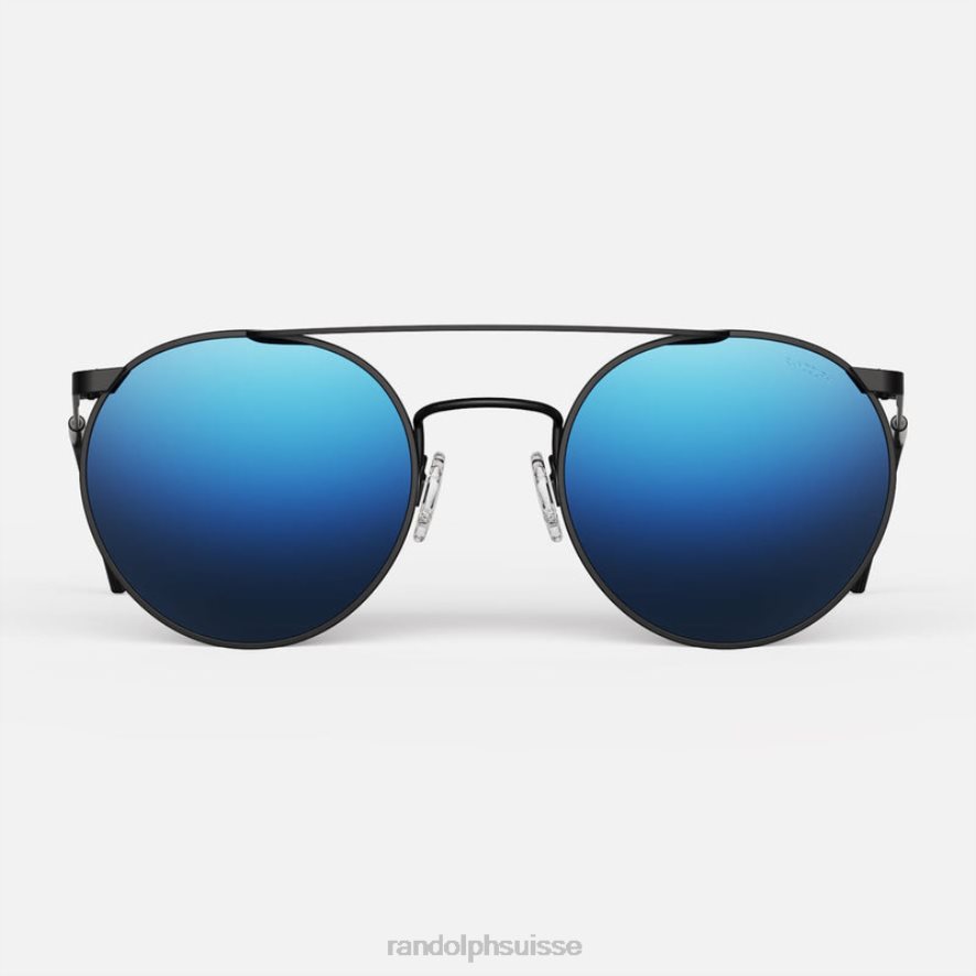 Randolph ombre p3 noir mat et bleu atlantique lentille en nylon miroir non polarisée PDX286140