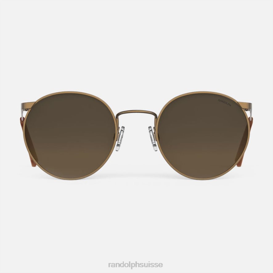 Randolph p3 Or chocolat satiné 22 carats et sable du cap lentille polarisée en nylon dégradé PDX28639
