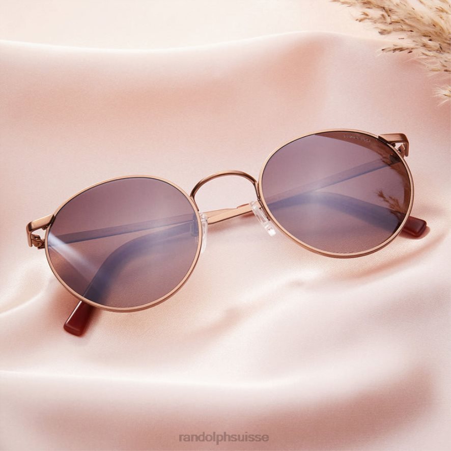 Randolph p3 Or chocolat satiné 22 carats et sable du cap lentille polarisée en nylon dégradé PDX28639