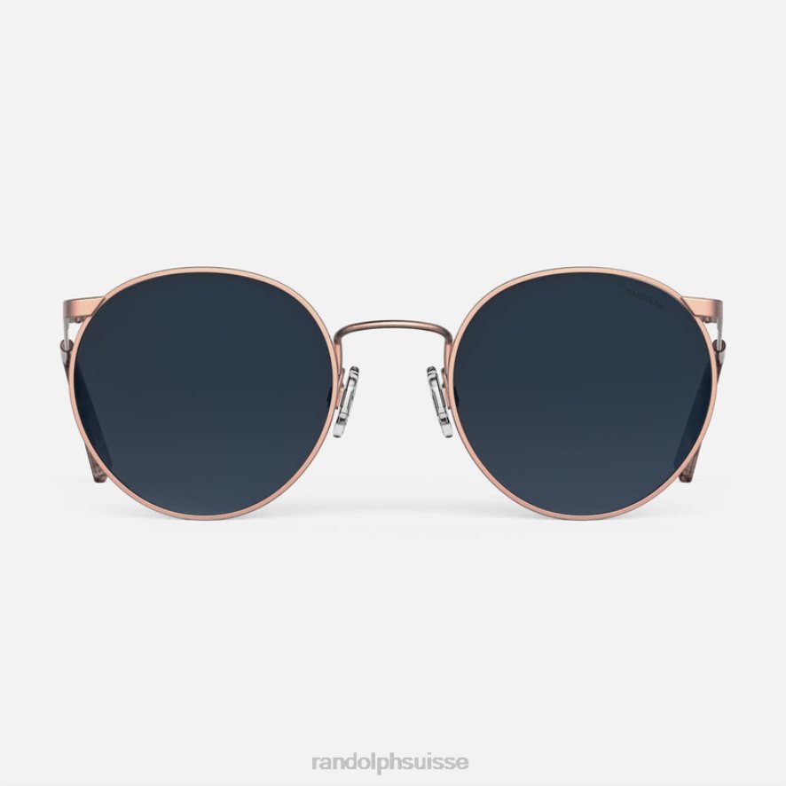 Randolph p3 Or rose satiné 22 carats et ardoise lentille polarisée en nylon dégradé PDX28640