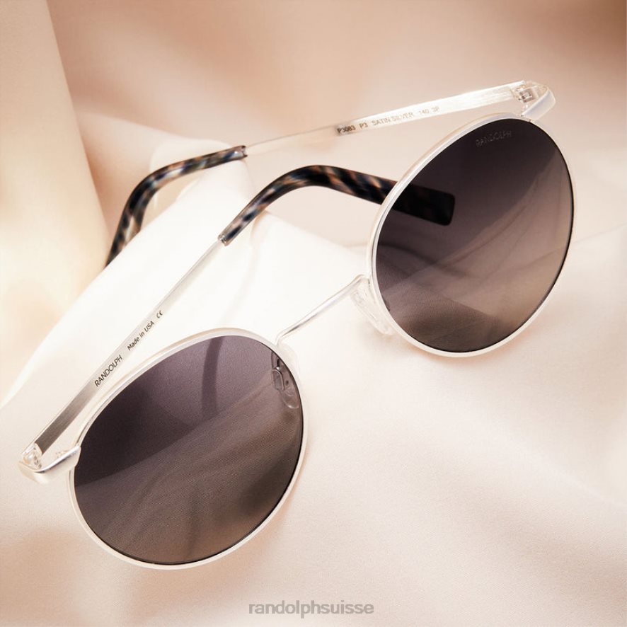 Randolph p3 argent satiné & gris côtier lentille polarisée en nylon dégradé PDX28654